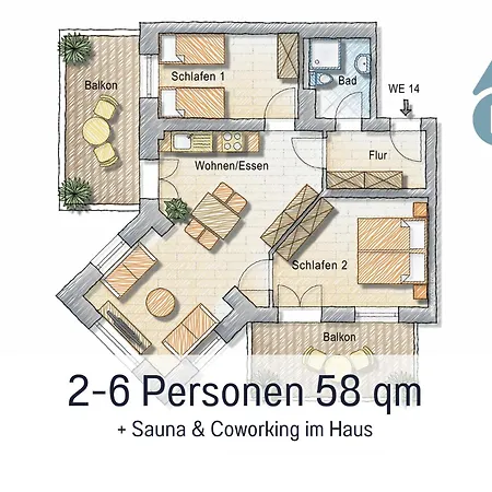 Hunde Ohne Aufpreis - Hagemeister - Sauna Im Haus - 6 Min Zum - 2 Traumbalkone - Privatparkplatz 아파트 Sellin (Rugen)